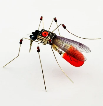 Bionic Insect Robot Electronic Mosquito Metal Assembly Model DIY Mechanical 3D Puzzle for Boys