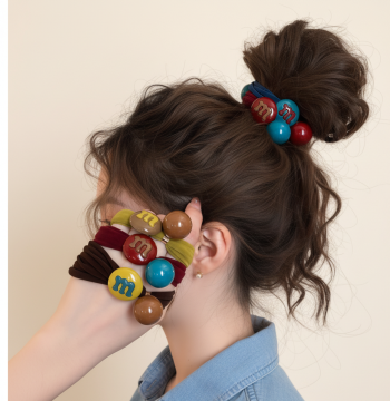 New Hair Ties - Colorful Candy Elastic Bands, Simple Cute Ponytail Holders, High-Stretch Traceless Hair Ropes for Women