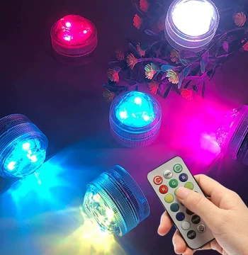 Mini LED Electronic Light, Waterproof RGB DIY Model Kit Accessory, Remote-Controlled Flashing Atmosphere Lamp