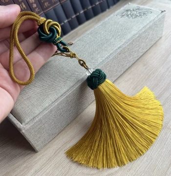 DIY Mandala Chinese Knot Car Ornament Kit with Color-Block Artificial Silk Tassels - Jade Waist Pendant Tassel Fringe