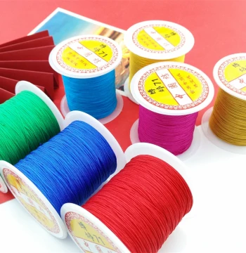 Boting Brand No. 71 Jade Thread for Beeswax Pendants, 0.4mm Fine Red Hand-Woven DIY Bracelet Beading String
