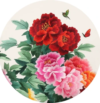 Su Embroidery DIY Kit: Beginner-Friendly Traditional Style Needlework Set with Peony Design for Gifts