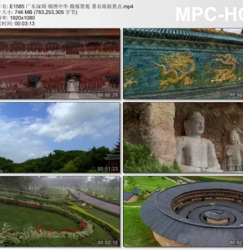 Guangdong Shenzhen Splendid China Miniature Landscape Tourist Attraction High-Definition Real Footage Video Material
