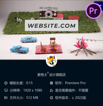 3D Village Natural Scenery PR Template Handmade Miniature Landscape Animation Intro Commercial Ad Scene Assets