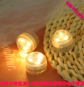Electronic Mini LED RGB Waterproof Light Handmade DIY Battery-Free Decorative Lamp Flashing Multi-Color Beads Button Battery
