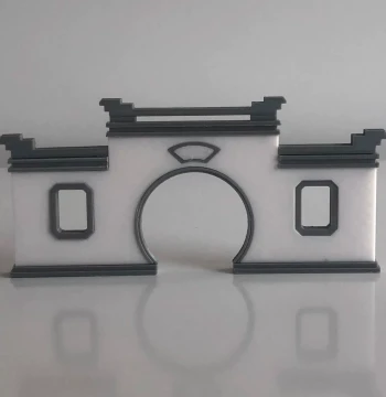 Miniature Ancient Architecture Ornament, Chinese Suzhou Garden Moon Gate Scenic Wall Model for Landscaping