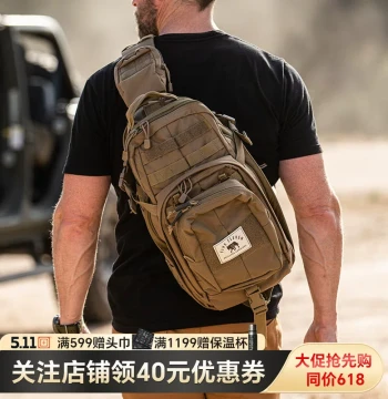 5.11 Tactical Shoulder Bag, Model 10 Assault Messenger Bag, Water-Resistant Backpack 56964
