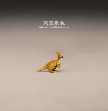 In-Stock Miniature Australian Animal Models, Soft Rubber Pocket-Sized Kangaroo Figurines for Dioramas and Photography