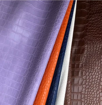1.0mm Matte Glazed Crocodile-Texture Semi-PU Artificial Leather Fabric - Thick Faux Leather for DIY Soft Upholstery and Sofa Projects (Model 910)