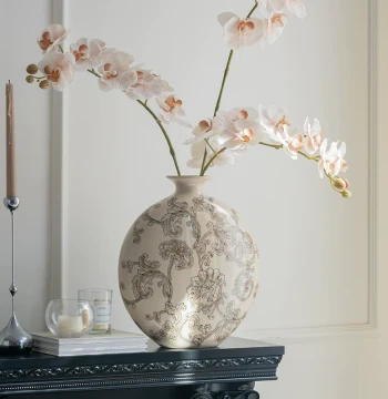 Song Dynasty Aesthetic Ink Wash Blue and White Porcelain Chinese Light Luxury Vase Ornament Living Room Flower Arrangement Retro Ceramic Dining Table High-End Feel