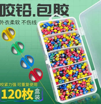 Rubber-Coated Split Shot Sinkers Open Lead Weights Non-Damaging to Line Fishing Accessories Mixed Tin Sinkers for Rock and Raft Fishing
