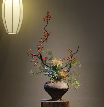 Zen Wabi-Sabi Ceramic Vase, New Chinese Song Dynasty Aesthetic, Vintage Decor for Homestays, Bars, and Teahouses