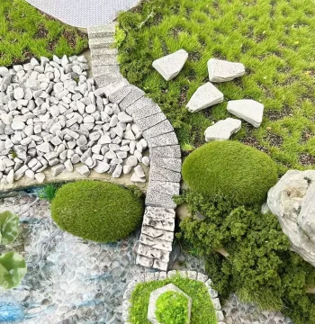 Homework Outdoor Sand Table Miniature Material Flower Bed Stepping Stone Stone Steps Square Stone Blocks Simulated Forest Sand Landscape