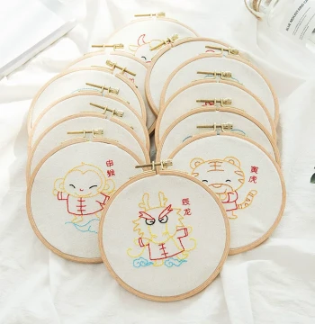 12 Zodiac Embroidery DIY Kit for Beginners, Simple Hand-Stitch Set for Kids and Students