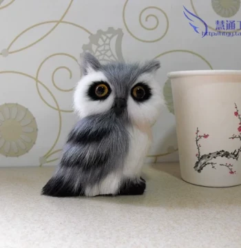Forest-Style Mini Owl Plush Toy and Figurine - Cute Micro Landscape DIY Material