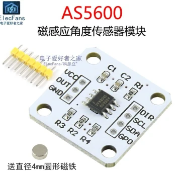 AS5600 Magnetic Encoder Magnetic Induction Angle Measurement Sensor Module 12-bit High Precision with Magnet Included