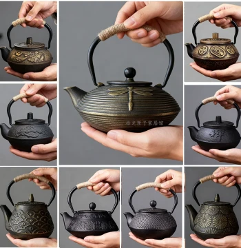 Tea Room Display Shelf & Cabinet - New Chinese Song Dynasty Aesthetic Decor, Retro Teapot & Iron Craft Home Artifacts