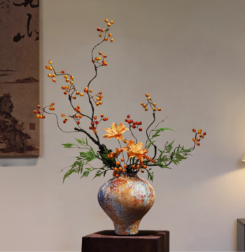 Song Dynasty Aesthetic Retro New Chinese Zen Ceramic Ornament, French Cream Minimalist Decor for Hotels and Homestays
