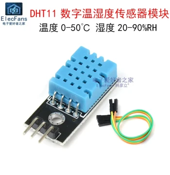 DHT11 Digital Temperature and Humidity Sensor Module, Temp 0-50°C, Humidity 20-90% RH Detection Controller Board