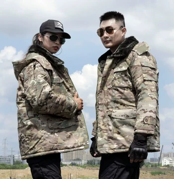 Short Military Coat Winter Fleece-Lined New Thickened Men's Camouflage Cotton Coat New Style Extra Thick Old Style Cotton Jacket