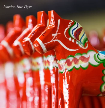 Swedish Imported Handcrafted Dala Horse Figurine - Artistic Wooden Sculpture, Red Color, Perfect Gift for Zodiac Year of the Horse, New Year, and Christmas