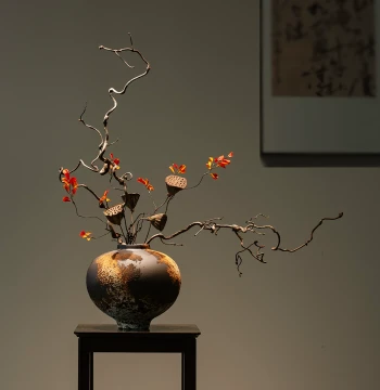 Wabi-Sabi Style Vintage Coarse Ceramic Desktop Vase for Living Room Dried Flowers, Homestay Tea Room, Chinese Entryway, Japanese Zen Decor