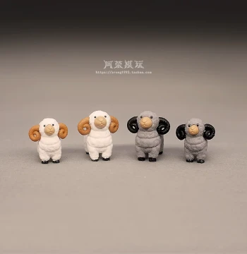 Miniature Farm Animal Models - Small Sheep Figurines for Gardening, Moss Terrariums, and Cute Cartoon Decor