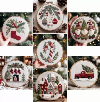 Christmas Embroidery Cross-Stitch DIY Kit