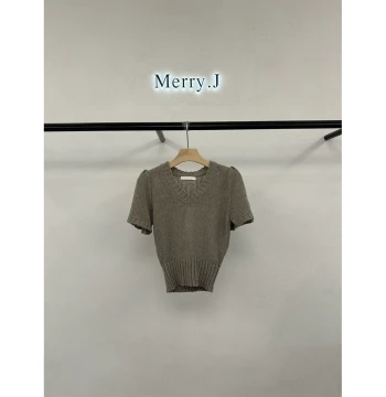 MERRY-J Direct from Korea Authentic Women's New Popular Casual Hot Sale Recommended Knitwear Short Sweater