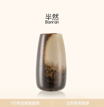 BANRAN French Glass Vase Ornament for Living Room Flower Arrangement, Premium Hydroponic Glass, Retro Chinese Vintage Style