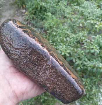 Jiangxi Fuliang Ehu Donghe Natural Wood-Grain Water-Worn Stone Ornament for Study, Hall, and Bedroom