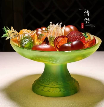 Glazed Ornamental Display for Living Room, Study, and Tea Ceremony: Creative Fruit-Shaped Brush Rest and Tea Pet Gift