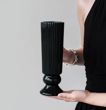Vintage Style Small-Mouth Luxury Ceramic Vase - New Chinese Living Room & Dining Table Retro Flower Arrangement Decor