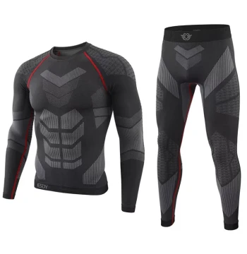 New Outdoor Seamless Functional Underwear Set for Men: High-Stretch Quick-Dry Moisture-Wicking Thermal Base Layer for Cycling, Skiing, Fitness (Autumn/Winter)