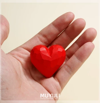 Hand-Carved Wooden Heart Desktop Ornament: Couple's Decor, Mother's Day Pair, and 520 Gift for Mom or Girlfriend