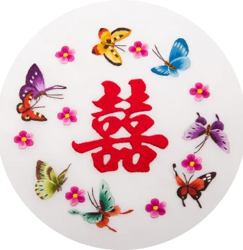 Suzhou Embroidery DIY Kit for Beginners - Handmade Embroidery Material Pack with New Chinese Style Stitches, Double Happiness & Butterfly Patterns