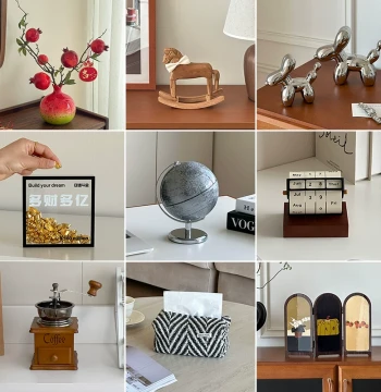 100 Express Delivery Decorative Ornaments for New Homes - High-End Niche Photo Props in Retro Korean and New Chinese Style for Desktop Display