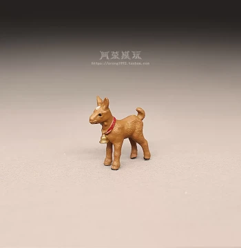 Miniature Animal Model for Moss Micro-Landscape, Little Goat with Bell, Mini Lamb Figurine