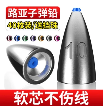Lure Bullet Sinkers Hollow Drop Shot Lead Texas Carolina Rig Specialized Long-Cast Anti-Snag Fishing Through Sinkers