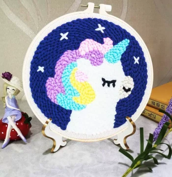 DIY Embroidery Kit, Russian Punch Needle Yarn Craft, Handmade Gift Decorative Painting, Cross Stitch Set