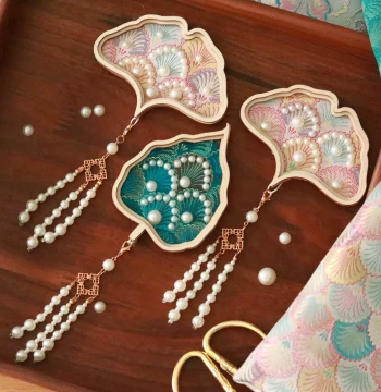 Song Brocade Fridge Magnet Cultural Creative Chinese Style Intangible Heritage Handmade Team Building Parent-Child Pearl Painting Creative DIY Material Kit