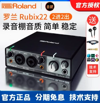 Roland Rubix22 24 44 Audio Interface Professional Recording Dubbing Arranging Mixing USB Audio Interface