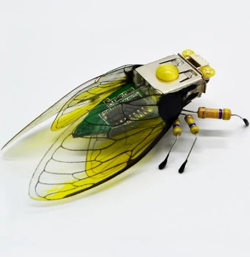 3D Metal Assembly Model Electronic Cicada, Mechanical Party High-Difficulty DIY Handmade Bionic Electronic Insect Kit for Boys