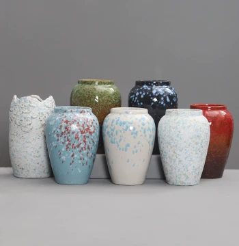 Ceramic Vase Light Luxury Premium Chinese Vintage Ornament Living Room Flower Arrangement Vase Dried Flower Hydroponic Pot Flower Holder