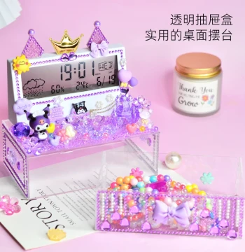 DIY Electronic Levitating Alarm Clock Kit - Children's Handcraft Material Set for Girls' Birthday Gifts and Desk Toys