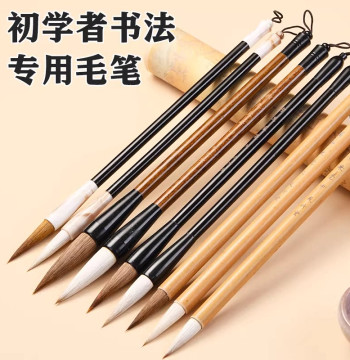 Professional Calligraphy Brush Set - Mixed Hair (Wolf & Goat) for Beginners and Adults