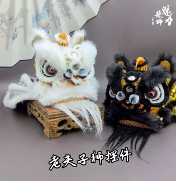 National Trend Awakening Lion Figurine - Mini Intangible Cultural Heritage Craft for Home Decor & Grand Opening Gifts