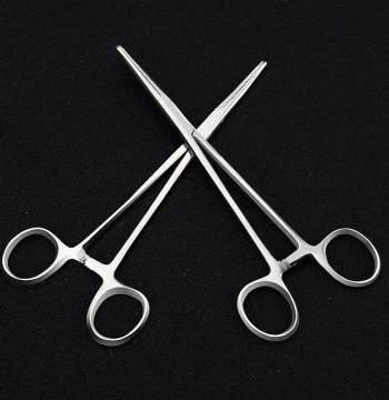 Hot Sale 18cm Cupping Hemostatic Forceps, Stainless Steel Flat-nose Pliers, Straight/Curved Tip Tweezers for Fishing, Pet Grooming, Hair Plucking