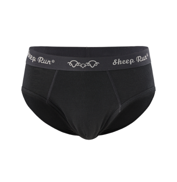 SHEEP RUN Men's Merino Wool Briefs for Outdoor Travel, All-Season Daily Wear, Sweat-Wicking, Quick-Drying, and Odor-Resistant