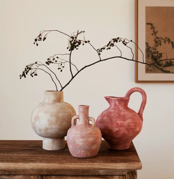 Wabi-Sabi Vintage Ceramic Vase, New Chinese Style Handheld Pot for Living Room Flower Arrangement and Boutique Homestay Decor